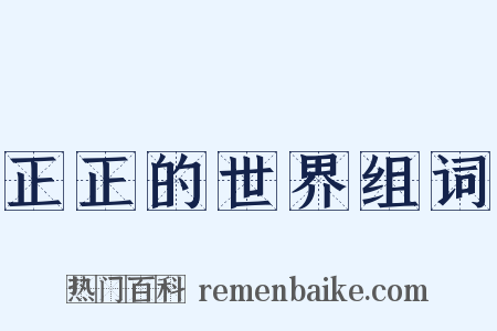 正正的世界组词是什么意思的图片